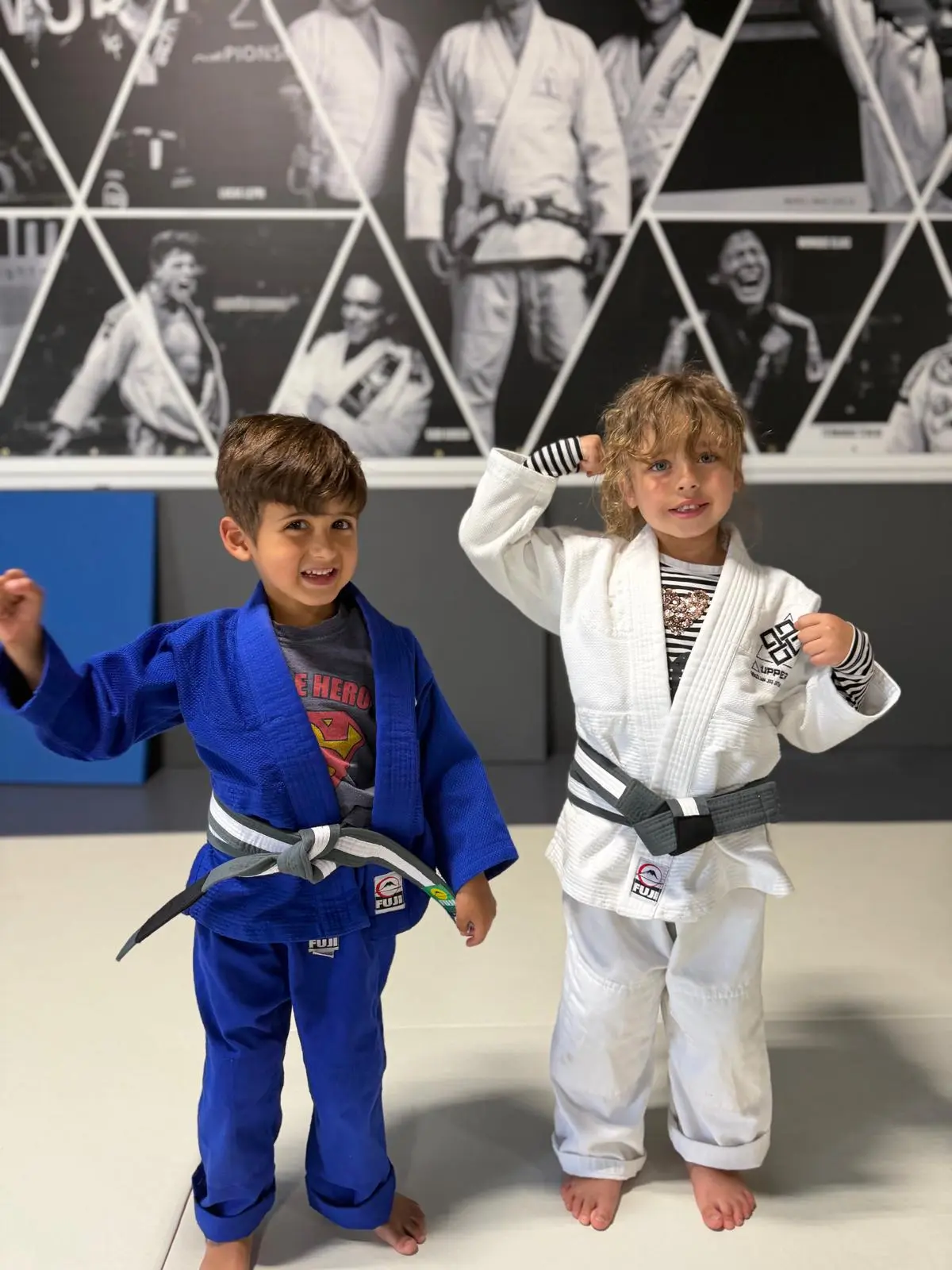 Kids Brazilian Jiu-Jitsu students training together