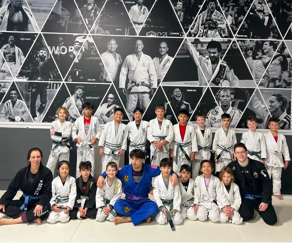 Children training Brazilian Jiu-Jitsu together at Upper Jiu Jitsu